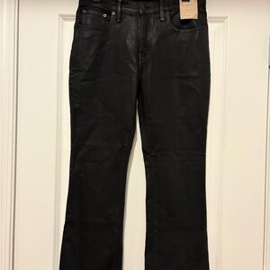 Madewell Black Coated Skinny Jeans - Shiny Finish